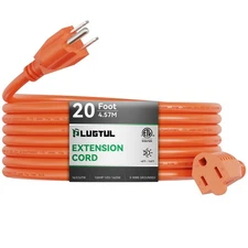 Outdoor Extension Cord 20 FT Waterproof, 16/3 Gauge Heavy Duty 3 Prong Extens...