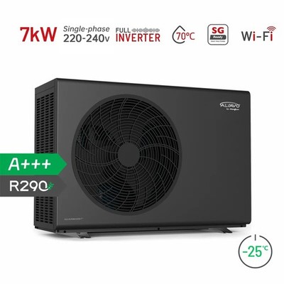 ALSAVO R290 7kW 7000W Luft Wasser Wärmepumpe Invertertechnik Monoblock BaFa A+++
