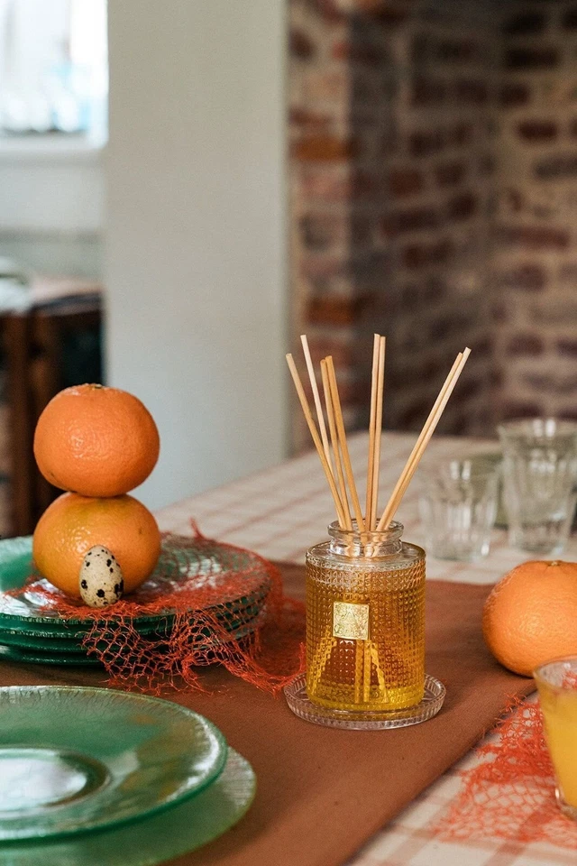 Aromatique Valencia Difusor Caña Naranja Set de Regalo Botella Cuadrada de Vidrio con... Foto 3 de 3