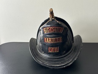 Antique Vintage BIG CHIEF YARDLEY C.F.D. Cairns & Bro. Fire Helmet
