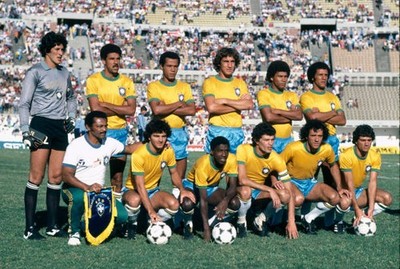 January 1981 Copa de Ora in Montevideo Brazil team group Old Photo