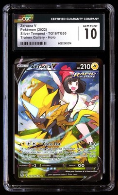 CGC 10 Zeraora V TG16/TG30 Pokemon Silver Tempest 2022 English | eBay
