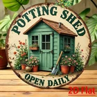 Vintage Potting Shed Rustic Garden Tin Metal Signs Home Décor 8x8