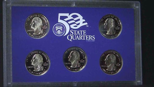 2007-S US Proof State Quarter Mint Set 5 Coins GDC Proof CN CLAD 21hct1002-1 - Picture 4 of 6