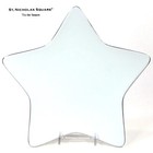 St. Nicholas Square TIS THE SEASON 11" Star Dinner Plate White Platinum Trim