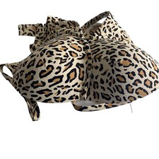 Women's Lightly Lined Bikini Top - Shade  Shore Leopard Print. size 38DD
