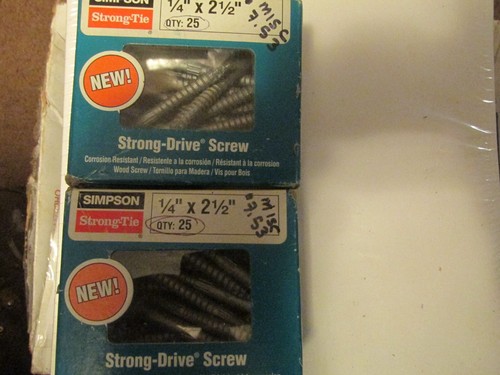 50 Stück SIMPSON Strong Drive SDS SCHRAUBE 1/4" x 2 1/2" SDS25212-25 verzinkt BOX - Bild 18 von 18
