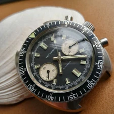Vintage Paul Raynard 20 ATM Divers Chronograph w/Patina,All SS Case,Landeron 149
