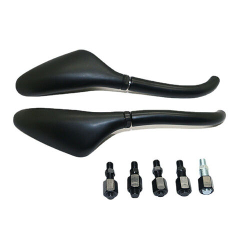 Motorcycle Mirrors Aluminum Alloy Chrome Finish Large Field Rearview Mirrors NEW - Picture 8 of 9
