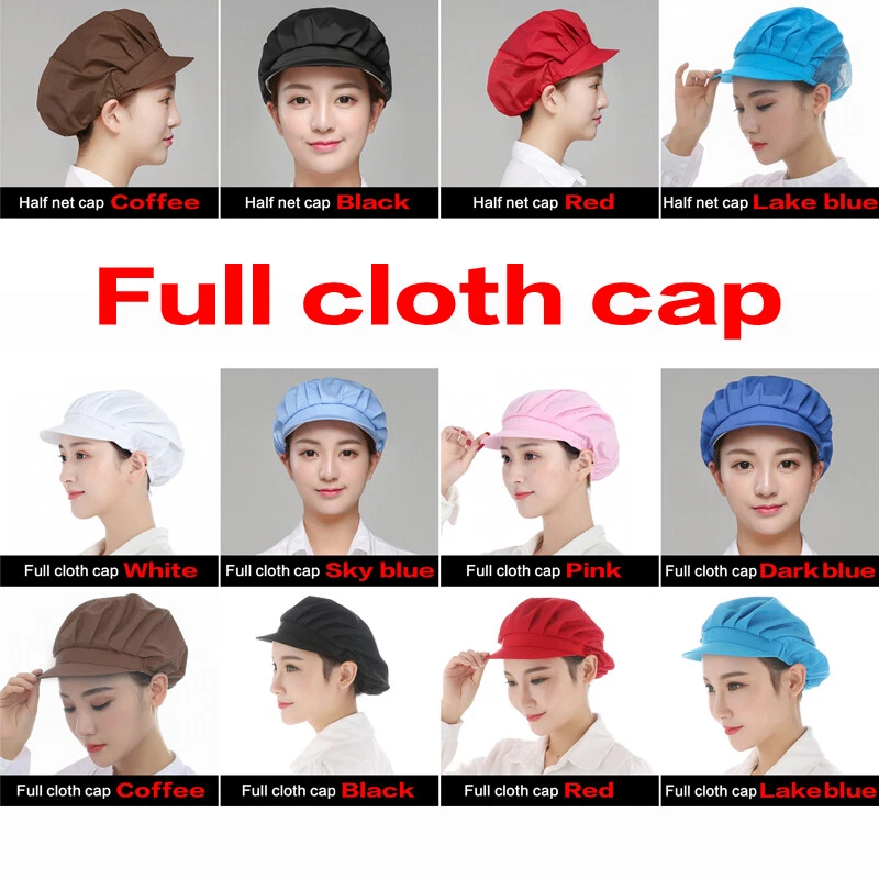 Men/Women And-dust Catering Cap Kitchen Baker Chef Elastic Mesh Work Wear Hat - Image 4 of 4