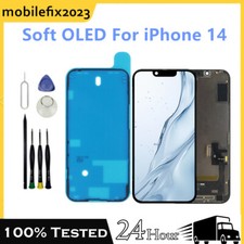 For Apple iPhone 14 Soft OLED Display LCD Touch Screen Digitizer Replacement Kit