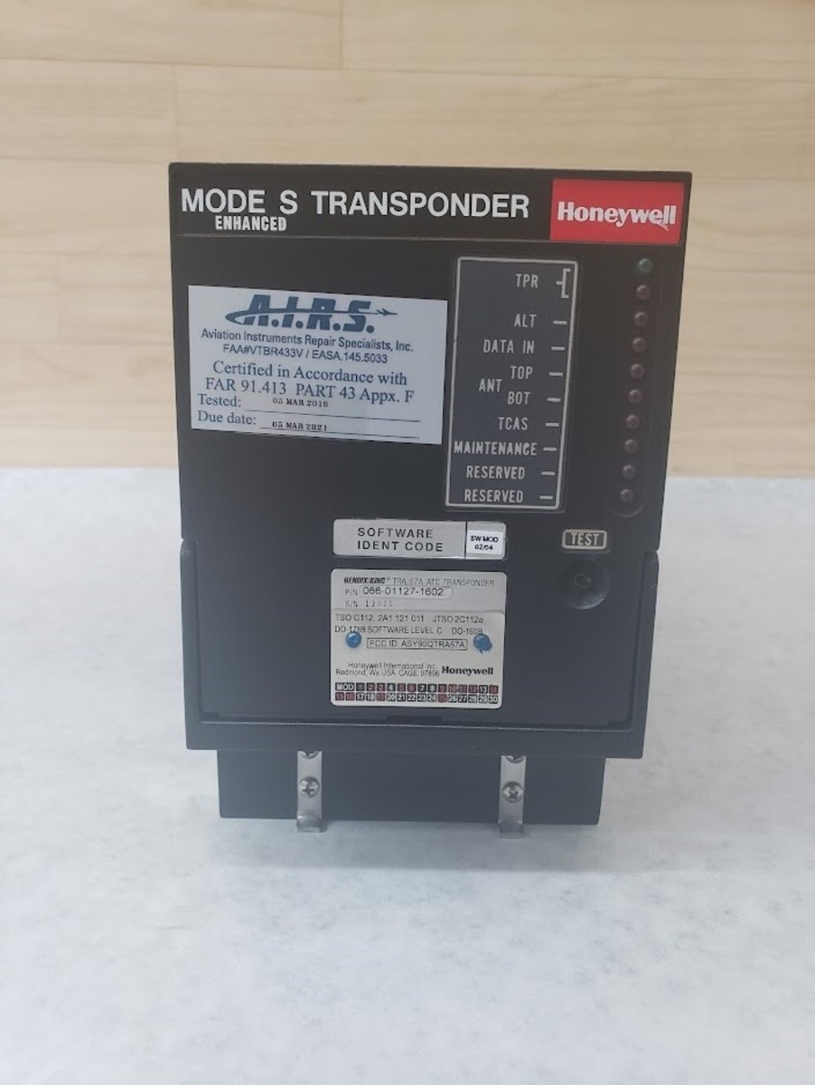 Honeywell Mode S Transponder 066-01127-1602, S/W Ver. 02/04