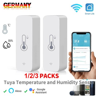Tuya Smart Wifi Temperature Hygrometer Humidity Sensor Monitor for Alexa Google
