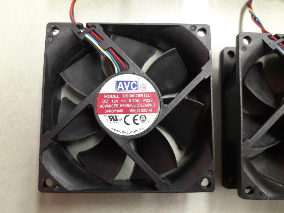 (4) AVC DS08025R12U 4-pin Cooling Fan P228 03VRGY 3VRGY - Image 2 of 2