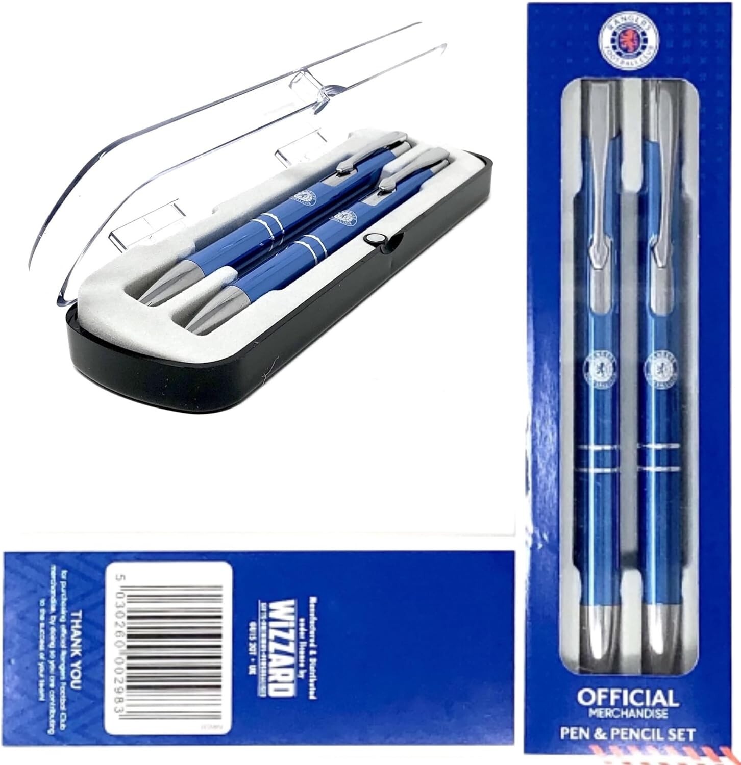 Rangers FC Pen & Pencil Set - Football Club School Kids gift Official Licensed