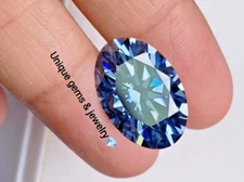 5 Ct vivid Blue color  Oval Cut VVS1 Diamond Premium Quality Loose Gemstone8x12m