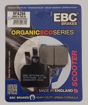 EBC Organic REAR Disc Brake Pads (1 Set) Fits GILERA NEXUS 500 (2003 to 2012)