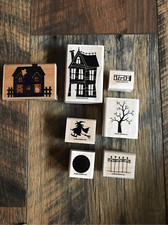 Stampin  Up Home is where the haunt is set of 7 rubber stamps mounted card maki