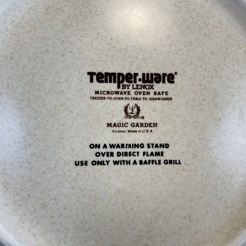 Vintage Temper-Ware von Lenox Magic Garden 6,5" offene Auflaufform 1,5 Quart Blumenmuster - Bild 7 von 9