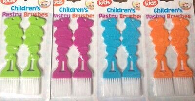 Children's pastry brushes great colours cooking baking kids novelty brush