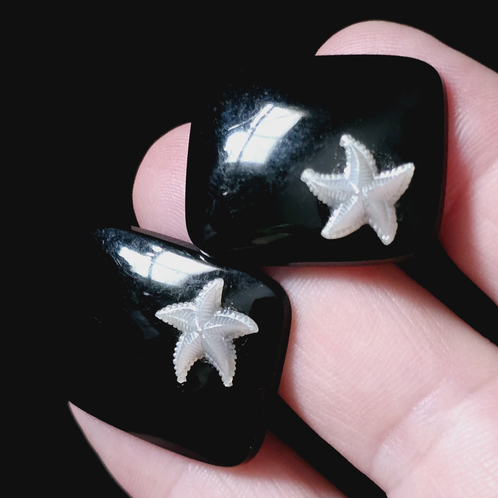 Vintage Rectangular Black Plastic Cufflinks With … - image 11