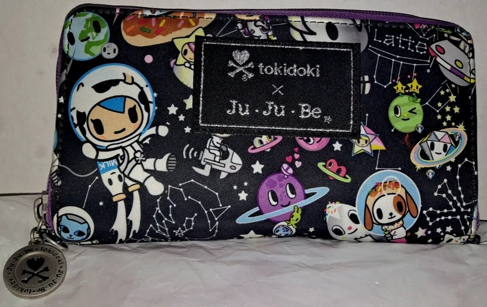 JuJuBe Ju-Ju-Be Tokidoki Space Place Be Spendy拉链钱包黑色 — 第 2/4 张图片