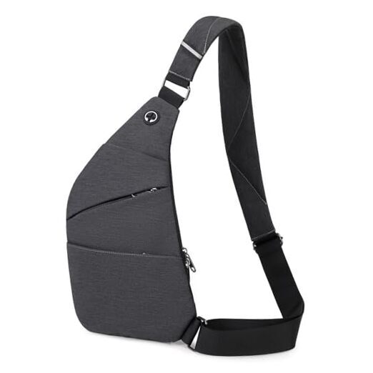 Women's Casual Dark Grey Crossbody Sling Bag Daypack-image