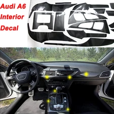5D Carbon Fiber Parrten Interior Set Decal Trim Dash Kit For 2012-17 Audi A6