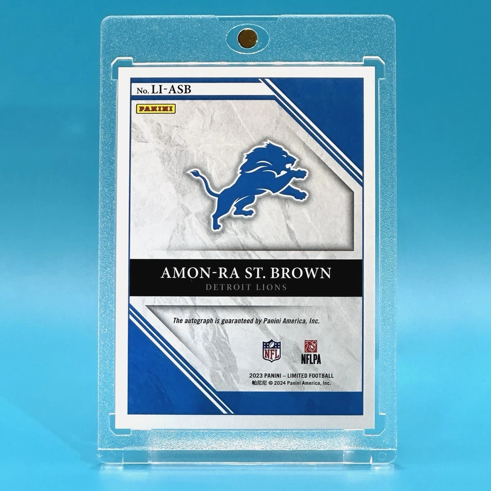 2022 Amon-Ra St. Brown (AU) Panini Limited Ink Ruby Spotlight */25 Auto - Image 2 of 4