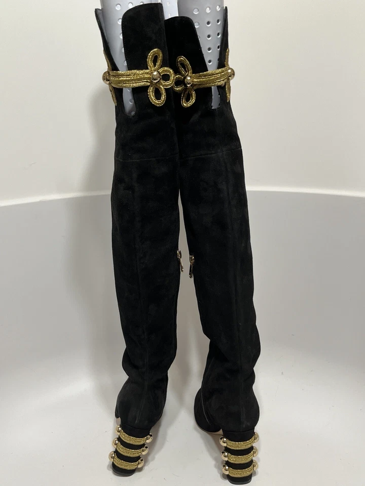 BOTAS POR ENCIMA DE LA RODILLA DOLCE & GABBANA DE GAMUZA NEGRAS 39 Foto 3 de 4