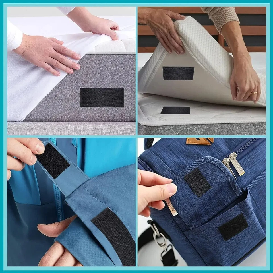 Klettband Set Selbstklebend Extra Stark Klettverschluss Hakenband + Flauschband - Bild 4 von 4