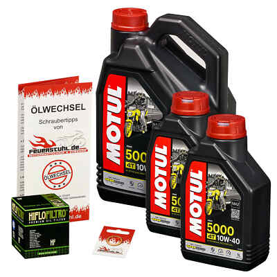 Triumph Rocket III (alle Modelle), 04-15; Motul 10w40 Öl; HiFlo Ölfilter Motoröl