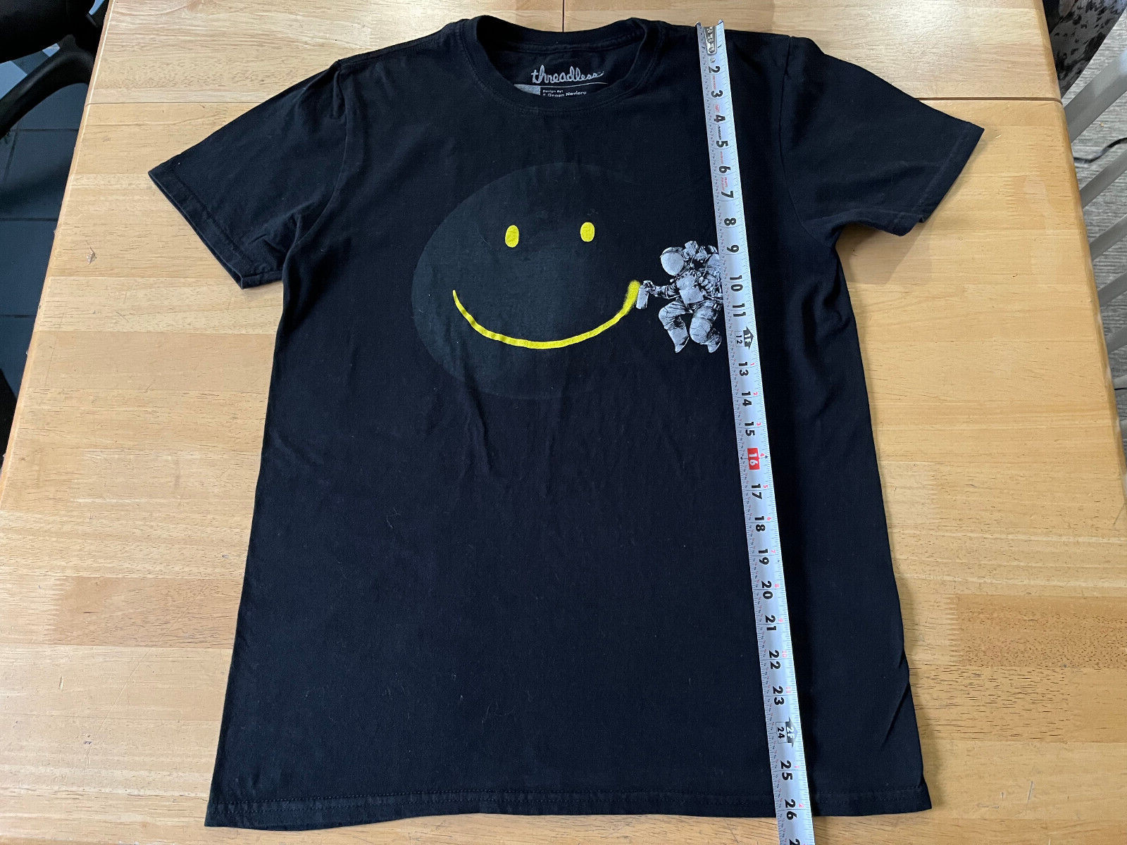 2 Threadless Smiley Face  Swing Moon Astronaut Gr… - image 7