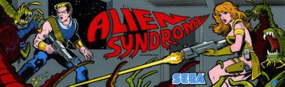 Alien Syndrome Arcade Marquee 26'' x 8''