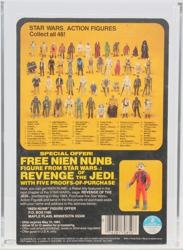 Star Wars 1983 Vintage Kenner Revenge of the Jedi R2-D2 Blank Name Proof AFA 75+ - Picture 2 of 4