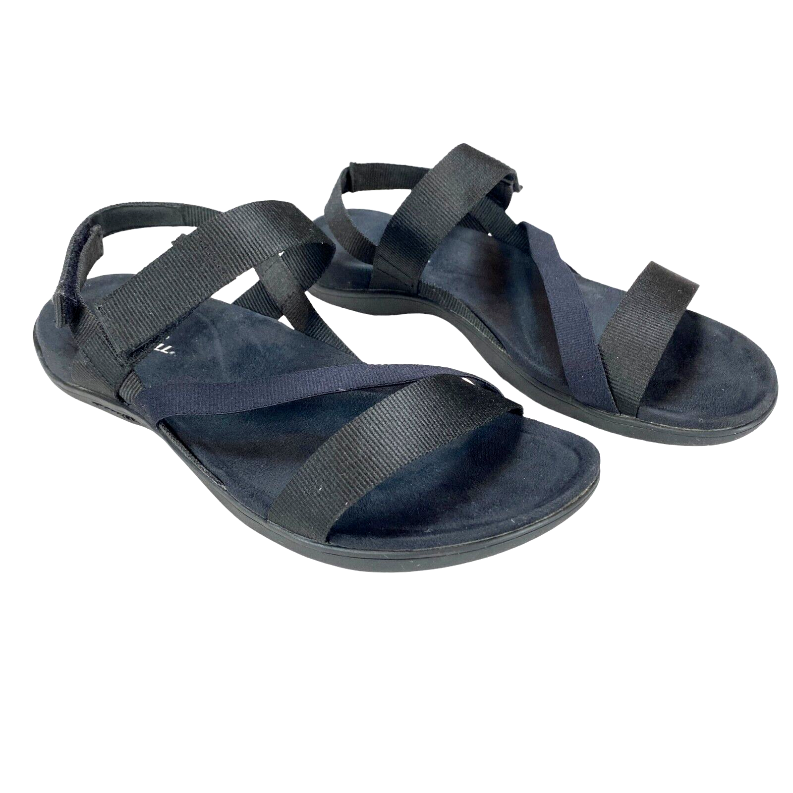 Sandali Merrell cinturini donna 9 cuscini d'aria neri memory foam punta aperta