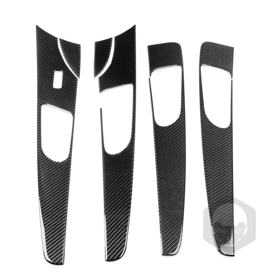 6Pcs Real Carbon Fiber Interior Door Panel Cover Trim For GMC Acadia 2007-2012 - Image 2 of 4