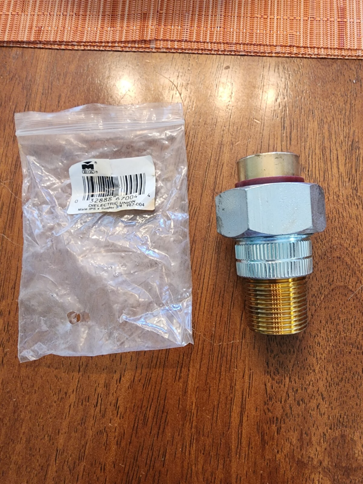 B & K 3/4" MIP x 3/4" Copper Sweat Dielectric Union 167-004HC ,HUB