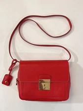 Marc Jacobs Camera Bag Red Leather Crossbody Purse Bag