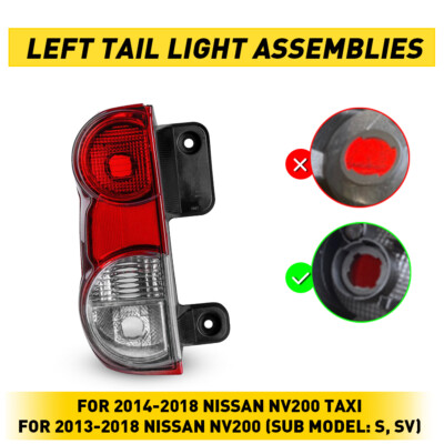 Tail Light Assembly For 2013-2023 Nissan NV200 Halogen Left Diver Side Taillamp