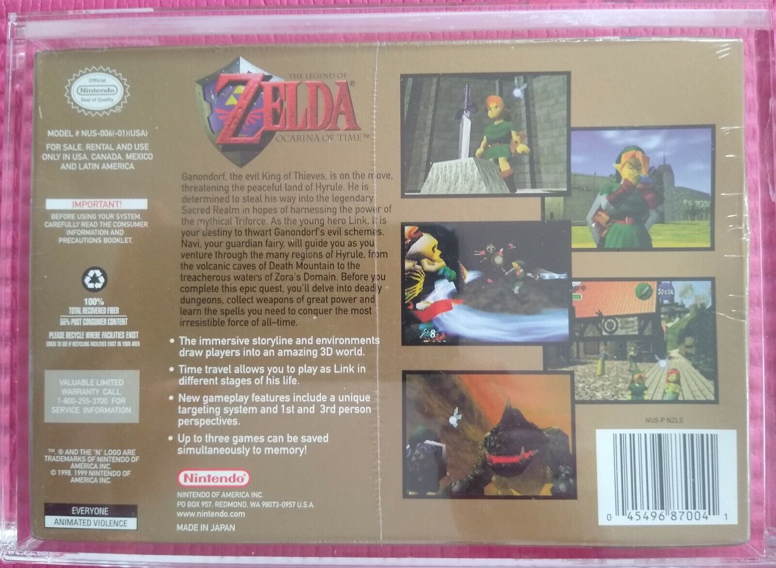 The Legend of Zelda: Ocarina of Time (Player's Choice) - VF+ Sealed, Lot  #97168