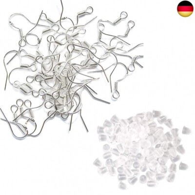 QincLing Earring Making Set, 40 Pieces 925 Silver Earring Hooks Hypoallergenic