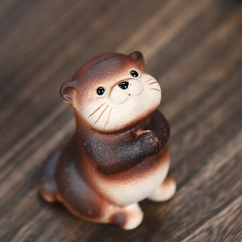 Purple Sand Tea Pet Otter Decoration Animal Tea Set Decoration Tea
