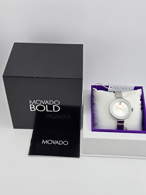 Movado Bold Silver Dial Stainless Steel Women's Watch - 3600194 ($595 MSRP)
