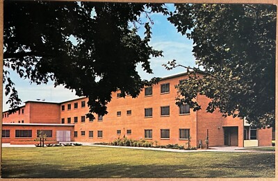 Chico State College California Student Dorm Postcard c1960