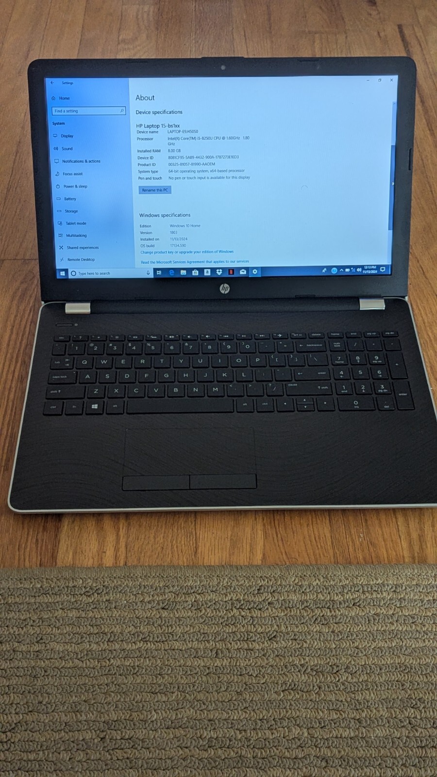 HP 3168NGW Laptop, 1TB Win 10, 15.6