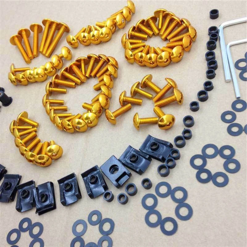 Золотой универсальный комплект болтов обтекателя ABS для Suzuki GSXR 600 750 K4 K5 K6 K7 K8 - Изображение 3 из 4