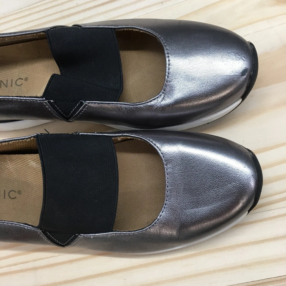 Vionic Shoes Womens 8 Cadee Mary Jane Silver Leather Metallic Comfort 10010436 - Image 4 of 4