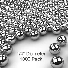 1000 1/4" Inch G25 Precision Chromium Chrome Steel Bearing Balls AISI 52100