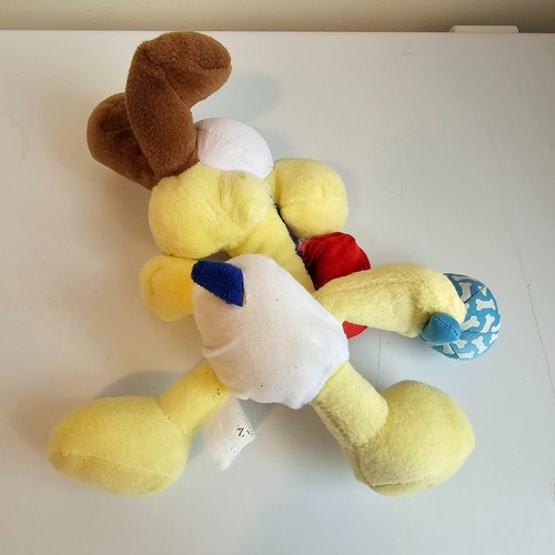 Garfield Baby Odie Plush Stuffed Animal in Diaper Holding Rattle 10" - Picture 6 of 9